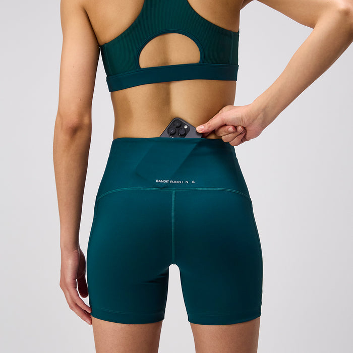 Stamina™ High Waist 5" Women's Compression Shorts - Pine