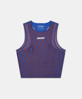 Stamina™ Lyra Race Crop - Deep Peri Blue with Rust