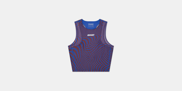 Stamina™ Lyra Race Crop - Deep Peri Blue with Rust