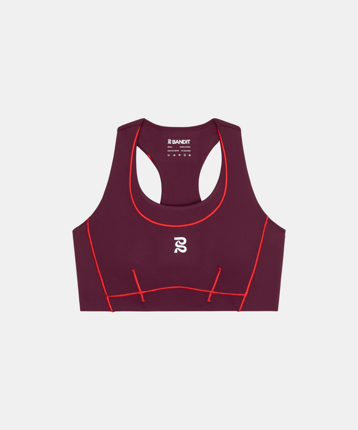 Stamina™ Pop Stitch™ Arco Bra - Fig / Intense Red