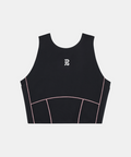 Stamina™ Pop Stitch Volta™ Crop - Black / Mauve