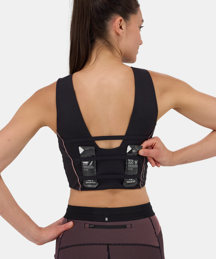 Stamina™ Pop Stitch Volta™ Crop - Black / Mauve