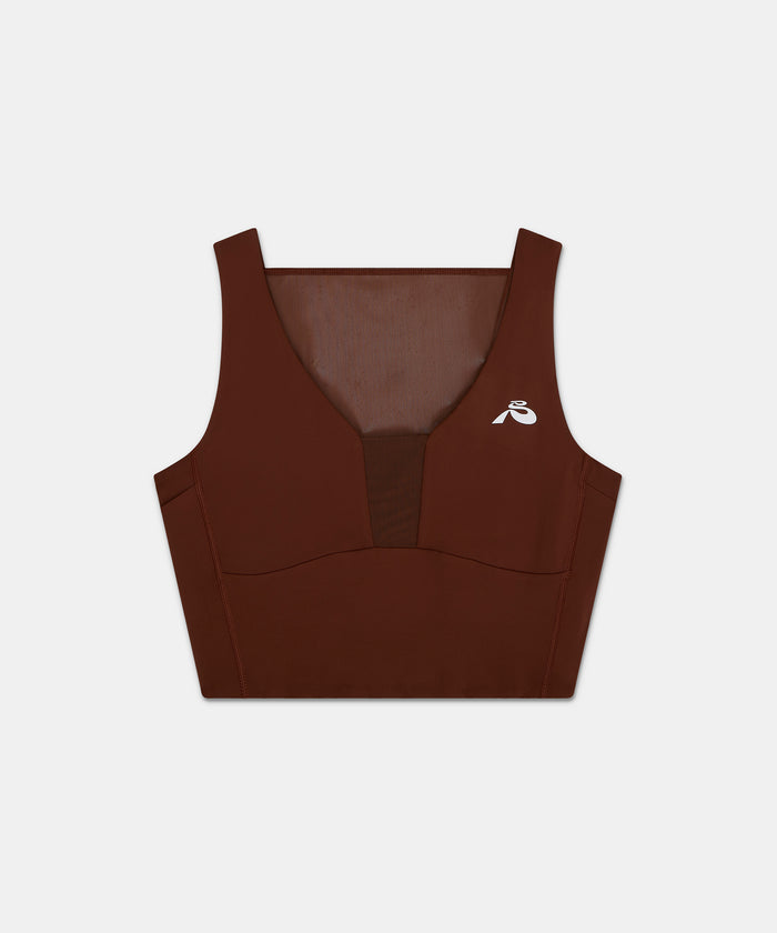 Stamina™ Vela Race Crop - Coffee Bean
