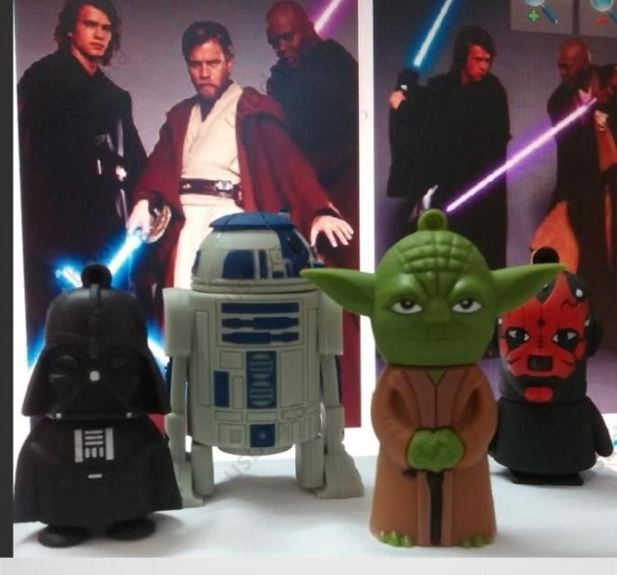 Star Wars Cartoon Yoda USB Flash Drive 2.0 Rubber Memory Stick 16gb