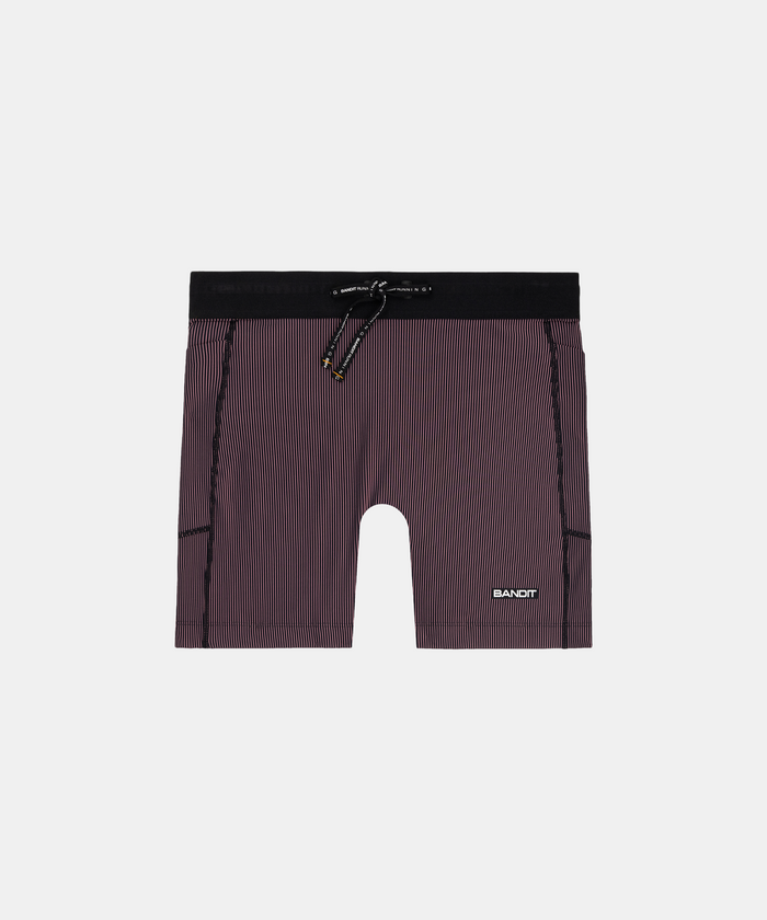 Striped Cadence™ 5" Compression - Black / Mauve