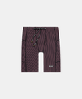 Striped Cadence™ 7 Pocket Half Tights - Black / Mauve