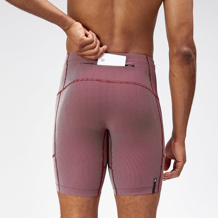 Striped Cadence™ Next Gen 7 Pocket Half Tights - Port
