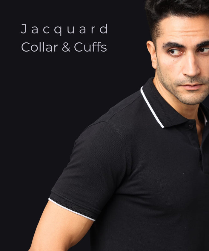 TDOM Men’s CLASSIC BLACK Premium Polo T-Shirt