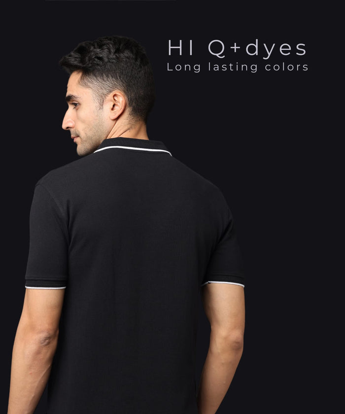 TDOM Men’s CLASSIC BLACK Premium Polo T-Shirt