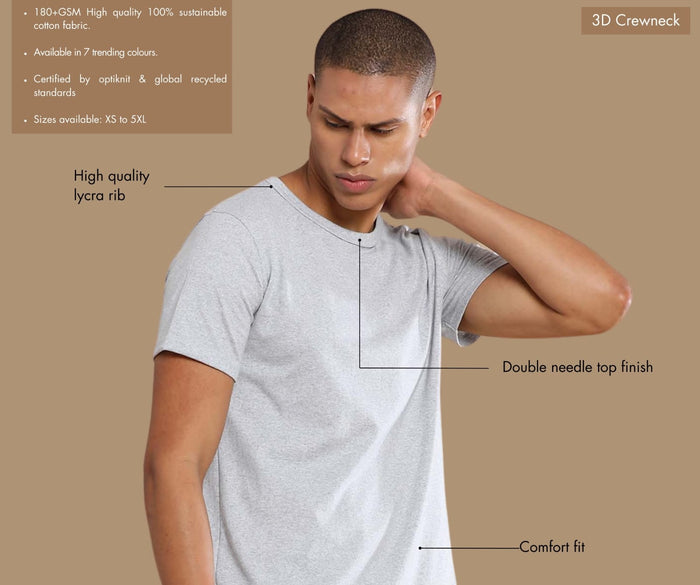 TDOM Men’s Heather Grey Crewneck T-Shirt