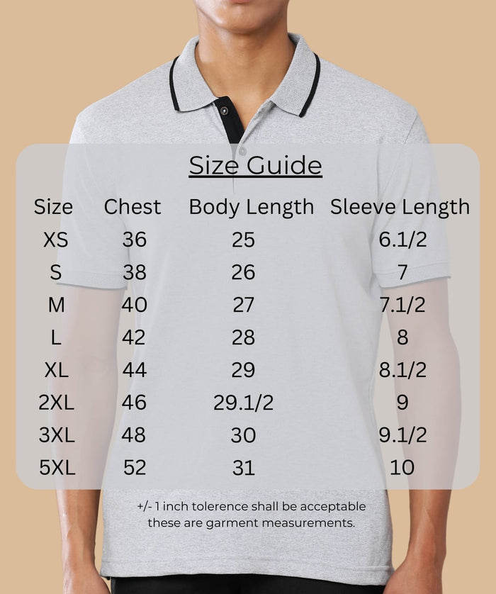 TDOM Men’s Heather Grey Sustainable Jacquard Polo T-Shirt
