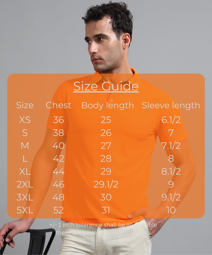 TDOM Men’s Orange Mars200 Polo T-Shirt