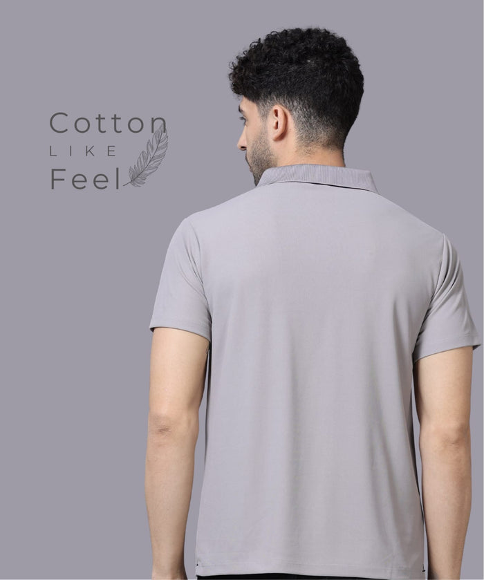 TDOM Men’s Slate Grey Mars200 Polo T-Shirt