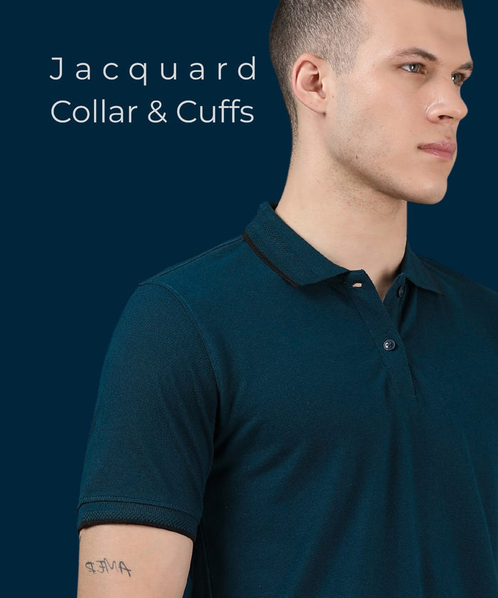 TDOM Men’s TEAL BLUE Premium Polo T-Shirt