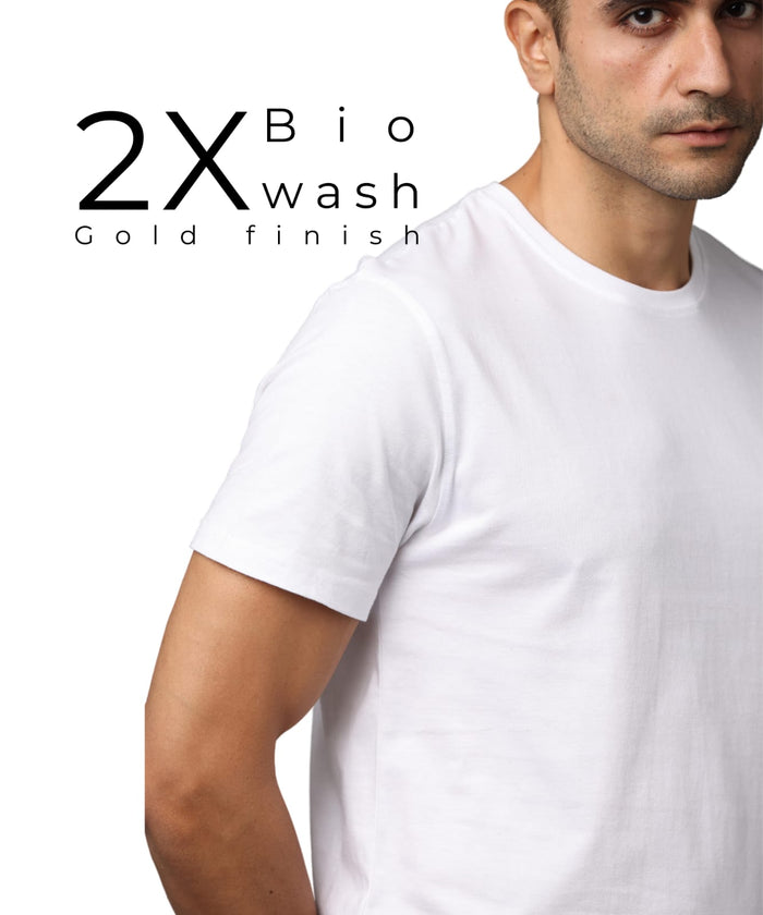 TDOM Premium PIMA White  Crew Neck T-Shirt