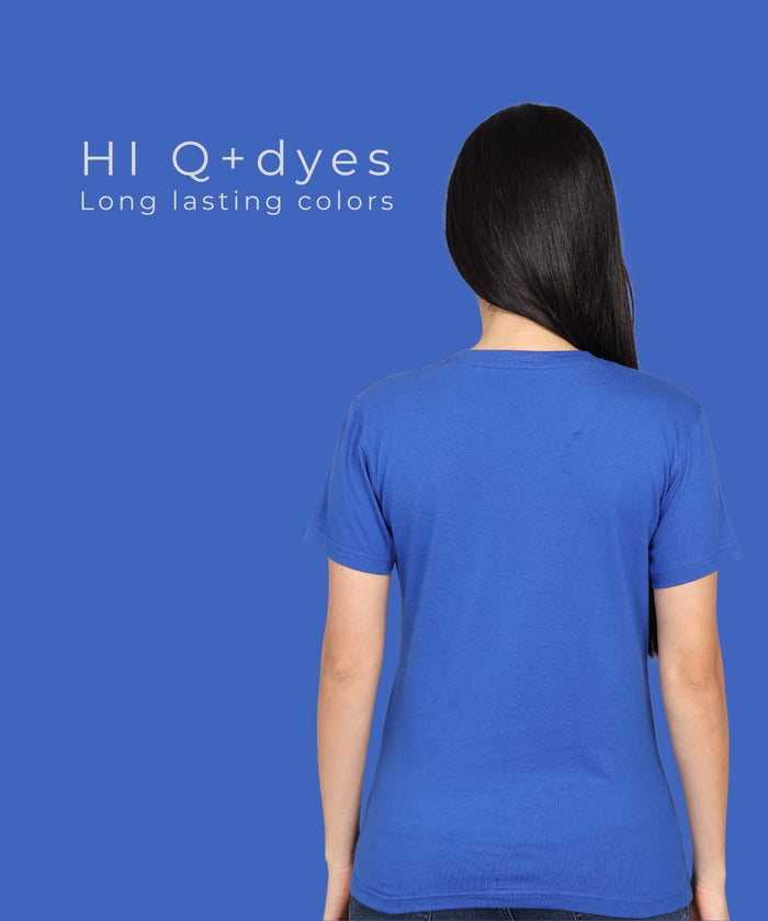 TDOM Women’s Imperial Blue Premium Crew Neck T-Shirt