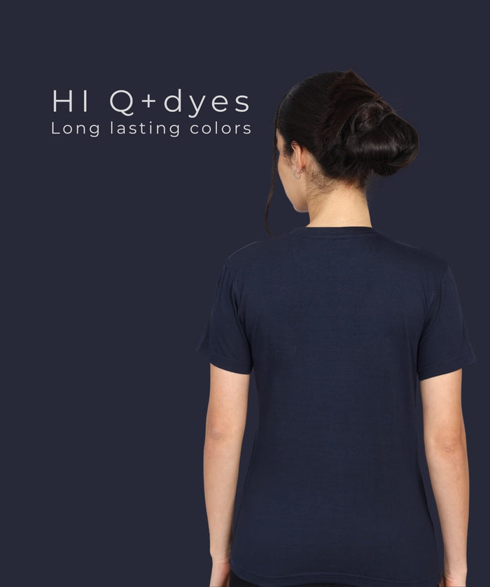 TDOM Women’s Midnight Navy Premium Crew Neck T-Shirt