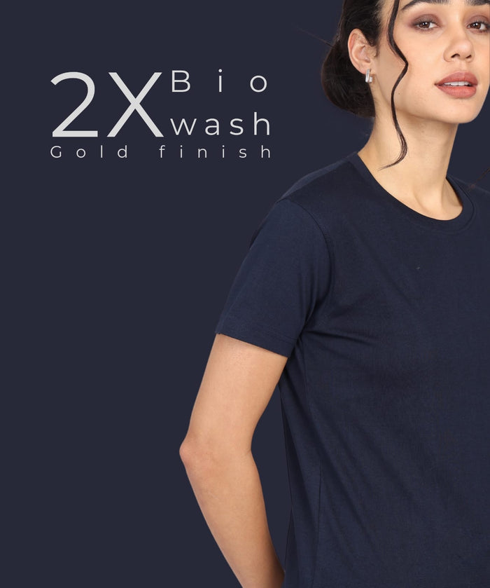TDOM Women’s Midnight Navy Premium Crew Neck T-Shirt