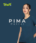TDOM Women’s Petrol Blue Premium Crew Neck T-Shirt