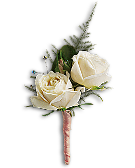 Teleflora White Tie Boutonniere