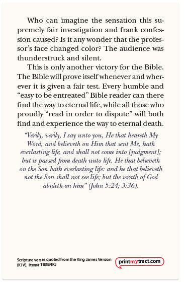 The Professor's Challenge (KJV)