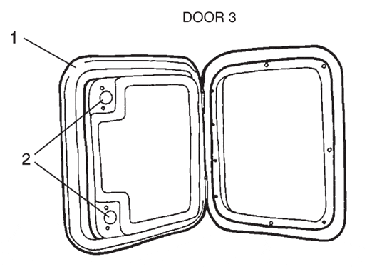 Thetford Cassette Toilet Access Door 3 (Drawing) - Campervan HQ