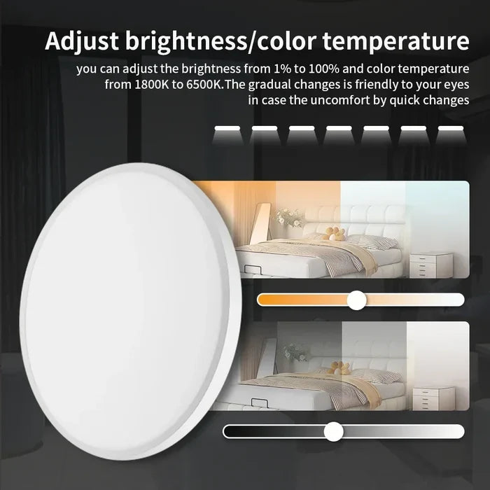 Adjustable brightness and color temperature light.