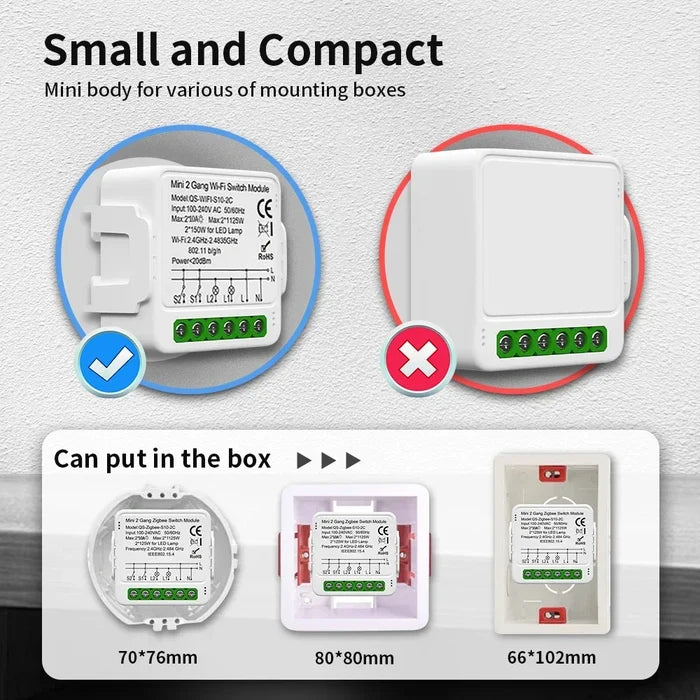 Compact Wi-Fi switch module.