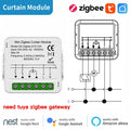 Zigbee curtain module with wiring diagram.