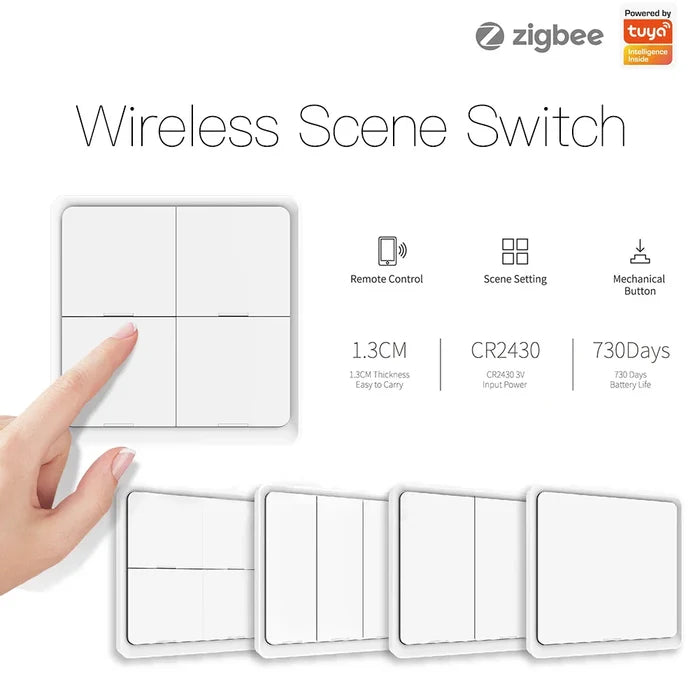 White wireless scene switch.