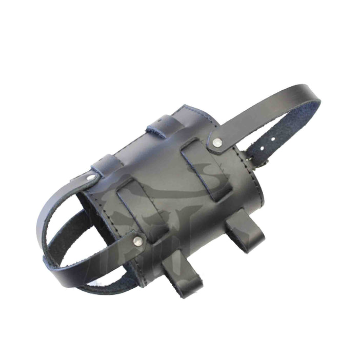 Add a piece of mind to your ride with the FB01 spare fuel gas bottle carrier. Hand crafted in USA with premium leather and top quality hardware. Durable and stylish, it's the perfect fit for your motorcycle.