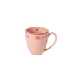 Vila Pink and Red Floral Stoneware Mug — overall form and detail