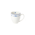 Vila White and Blue Floral Stoneware Mug — overall form and detail