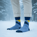Wandersocks Snowy Mountain full length cotton socks-Wandersocks Socks- Snowy Mountain-