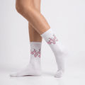 -WHITE/PINK FLAME- FIRE 2.0 SOCKS-