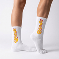-WHITE/YELLOW FLAME- FIRE 2.0 SOCKS-
