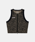 Women's Adapto™ 2-Way Zip Race Crop - Melted Marble Cocoa / Black