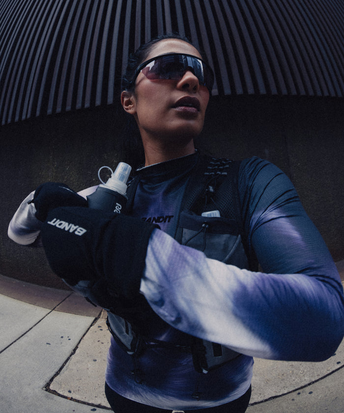 Women's AuraGrid™ Mockneck Performance Top - Haze Multi