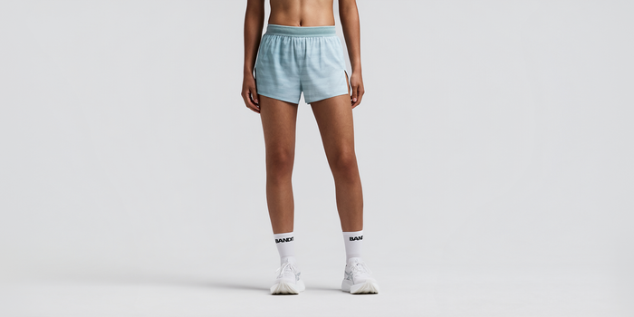 Women's CoolGrid™ 3" Split Shorts - Uneven Gradient - Lagoon / Mist