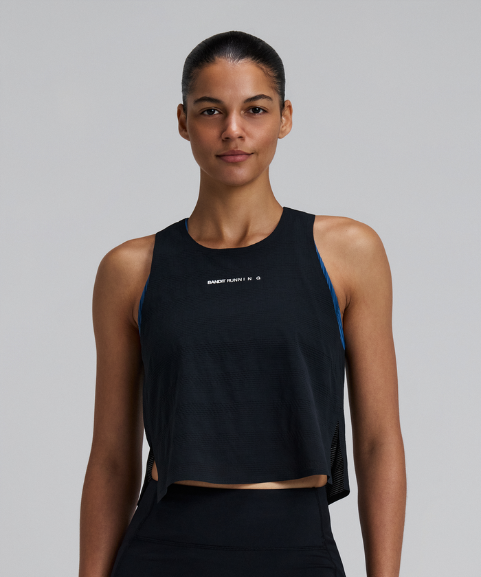 Women's CoolGrid™ Race Singlet - Black