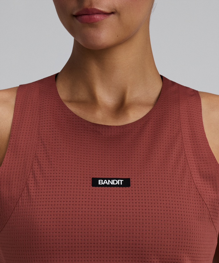 Women's GeoMesh™ Race Singlet - Mahogany