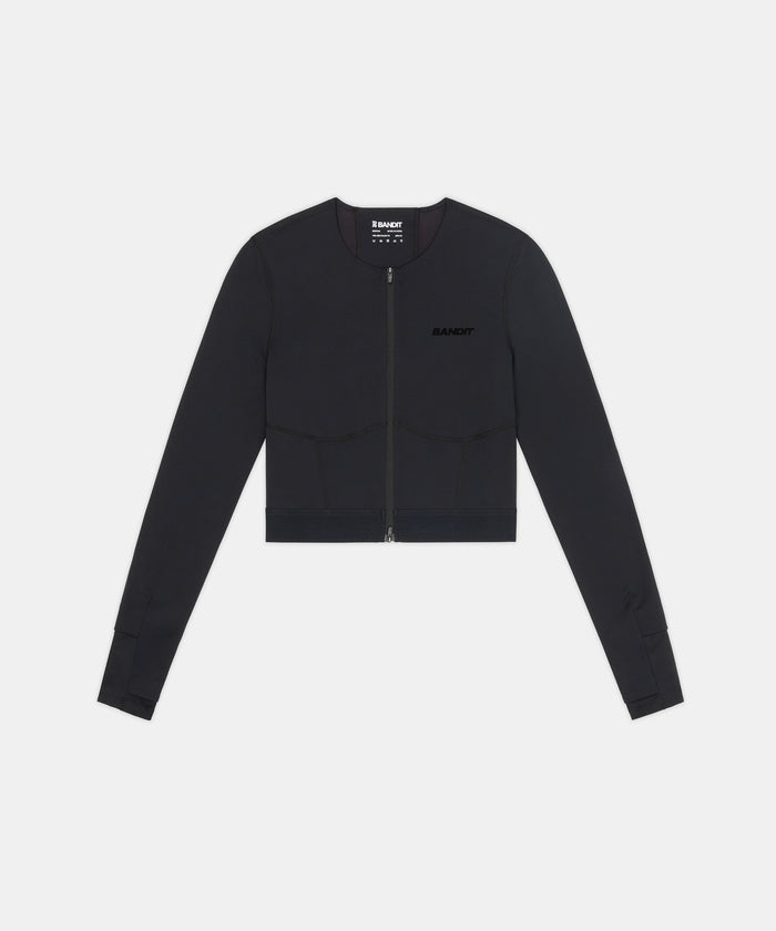 Women’s Long Sleeve Fuyu™ Race Crop - Black