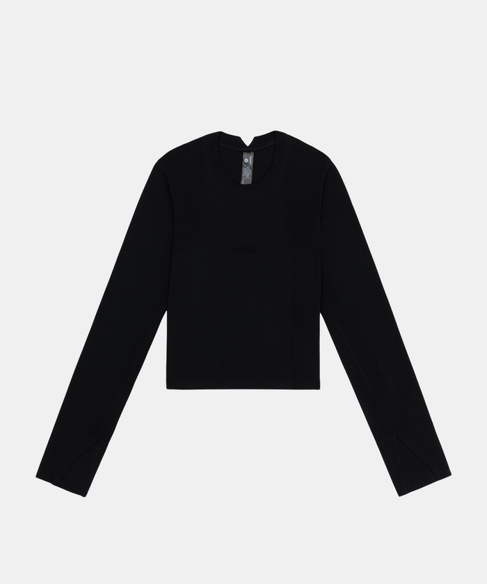 Women's Mercury Seamless™ Long Sleeve Crop - Black
