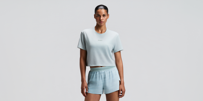 Women's Micromesh™ Cropped Run Tee - Mist
