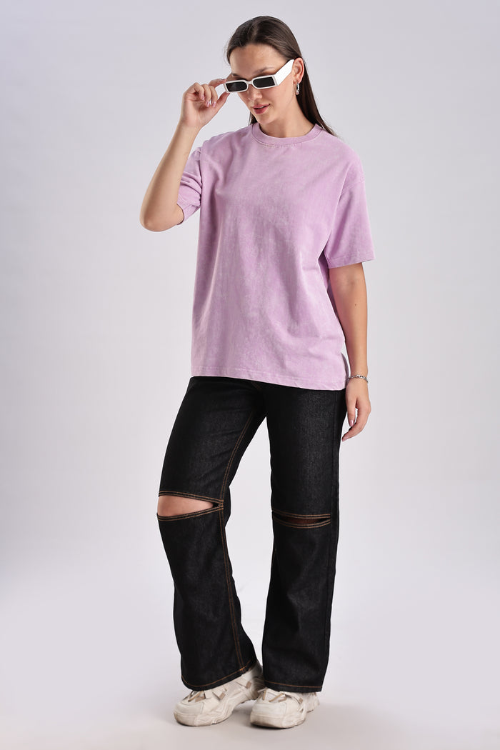 Women's Mint Lavendar Oversized T-Shirt