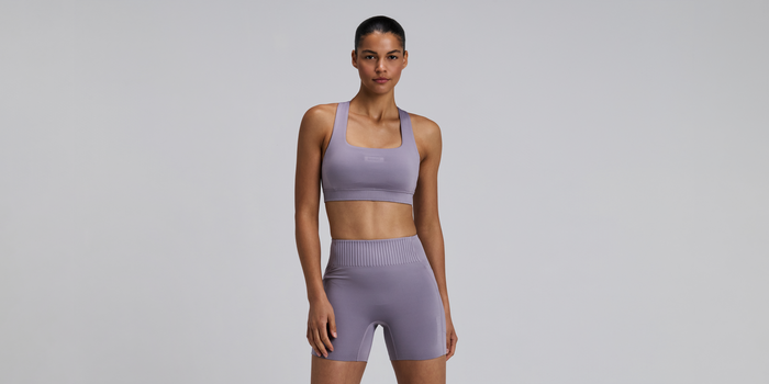 Women's Stamina-V™ Square Neck Run Bra - Violet Fog