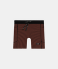Women's Striped Cadence™ 5" Compression Shorts - Mahogany / Black