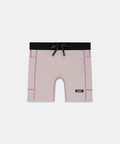 Women's Striped Cadence™ 5" Compression Shorts - Plaster / Orchid