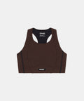 Women's Striped Cadence™ Longline Bra - Cacao / Black