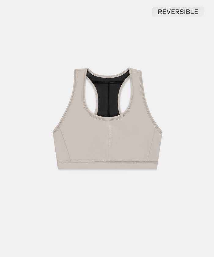 Women's Vanisher™ Reverso™ Scoop Neck Run Bra - Black / Plaster